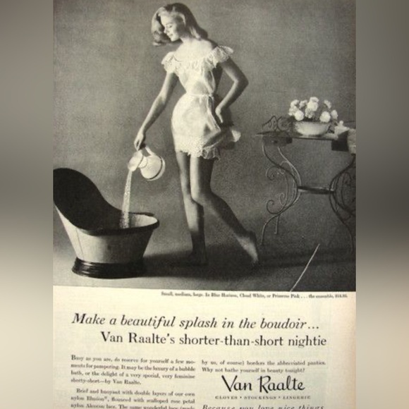 Van Raalte pristine vintage teddy in cream - Picture 5 of 11